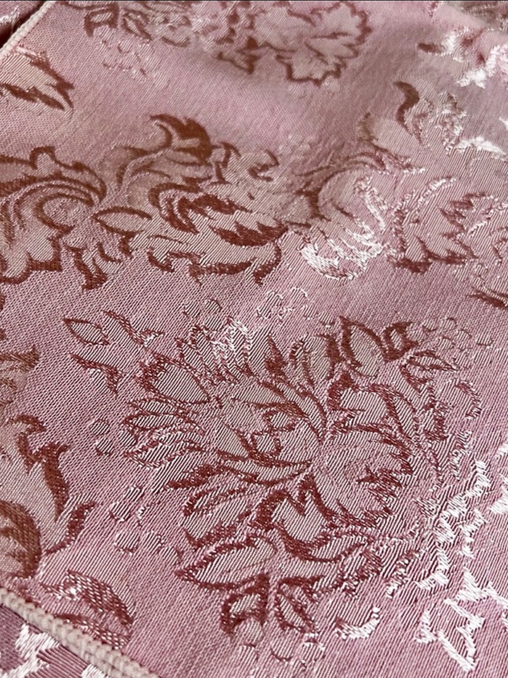 Vintage Pink Damask Cloth Napkins Set 4 Floral Table Linens Cottagecore French - Picture 6 of 16
